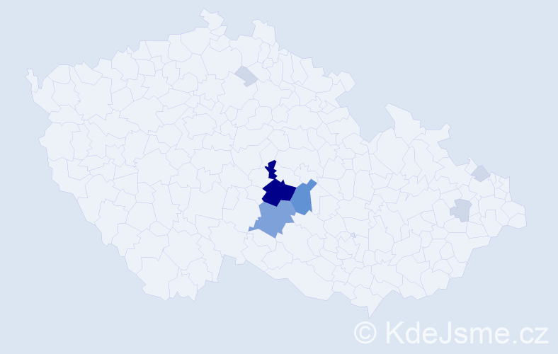 Příjmení: 'Pometlová', počet výskytů 28 v celé ČR