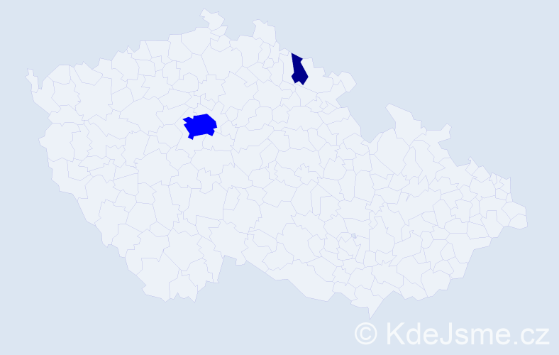 Příjmení: 'Rutten', počet výskytů 3 v celé ČR