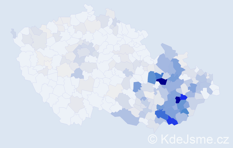Příjmení: 'Sedlář', počet výskytů 1296 v celé ČR