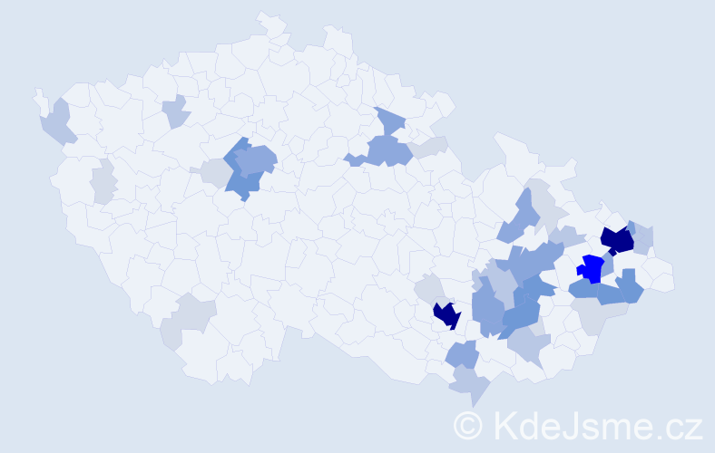 Příjmení: 'Knapek', počet výskytů 152 v celé ČR