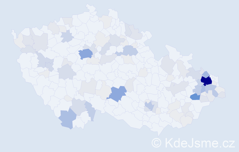 Příjmení: 'Foltová', počet výskytů 392 v celé ČR