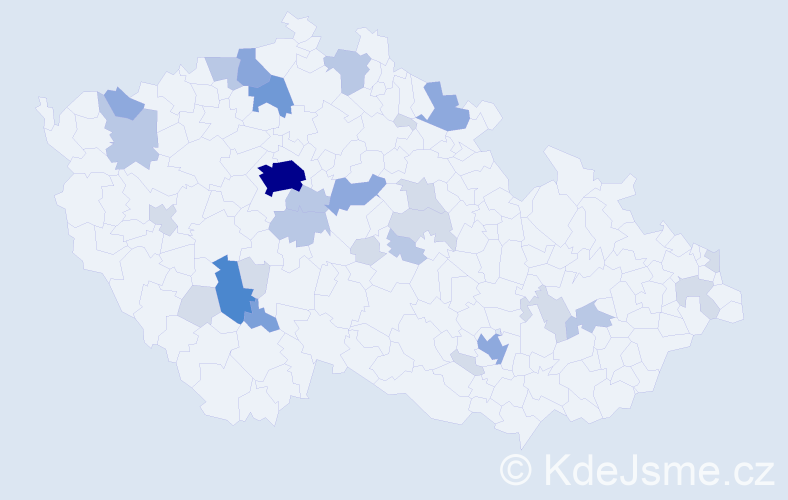 Příjmení: 'Kanda', počet výskytů 79 v celé ČR