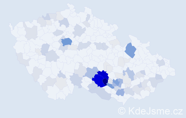 Příjmení: 'Chytka', počet výskytů 346 v celé ČR