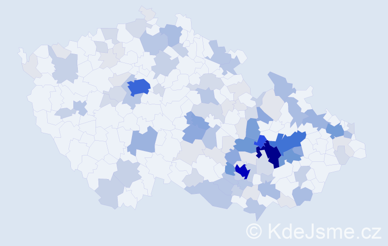 Příjmení: 'Antl', počet výskytů 389 v celé ČR