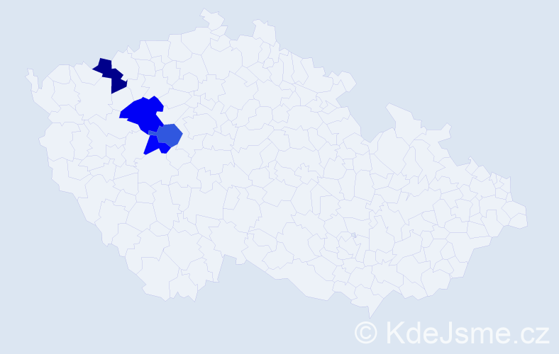 Příjmení: 'Krumhanzlová', počet výskytů 13 v celé ČR