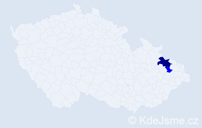 Příjmení: 'Sidunov', počet výskytů 7 v celé ČR