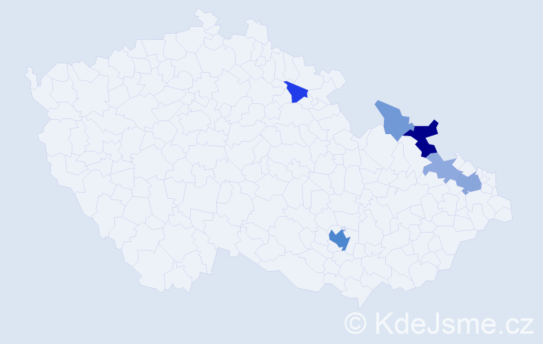 Příjmení: 'Grigoriadis', počet výskytů 25 v celé ČR