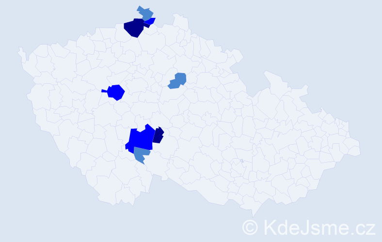 Příjmení: 'Karkule', počet výskytů 23 v celé ČR