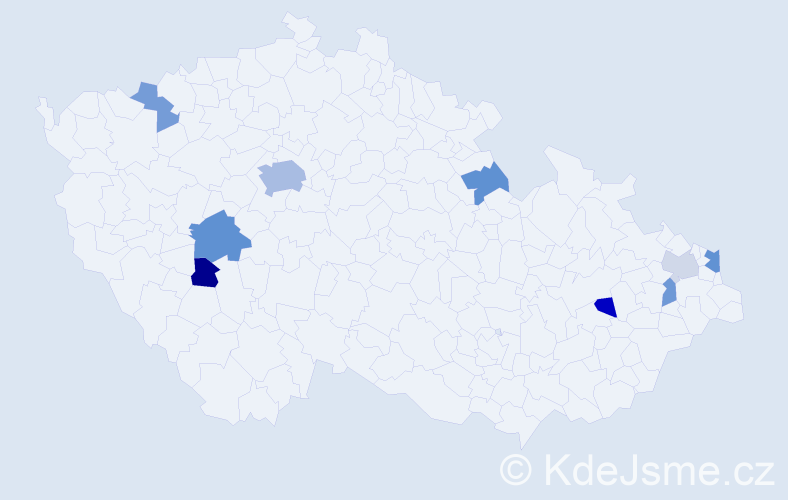 Příjmení: 'Ambruš', počet výskytů 17 v celé ČR