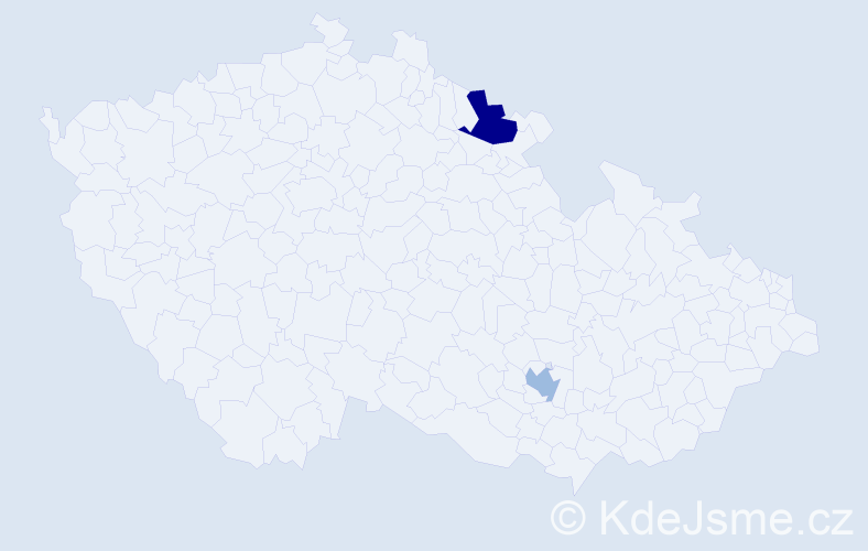 Příjmení: 'Krasilinec', počet výskytů 5 v celé ČR
