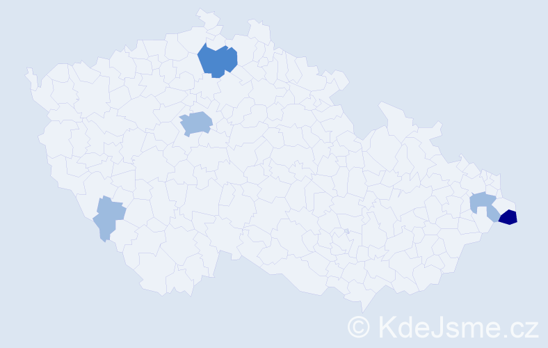 Příjmení: 'Karcz', počet výskytů 9 v celé ČR