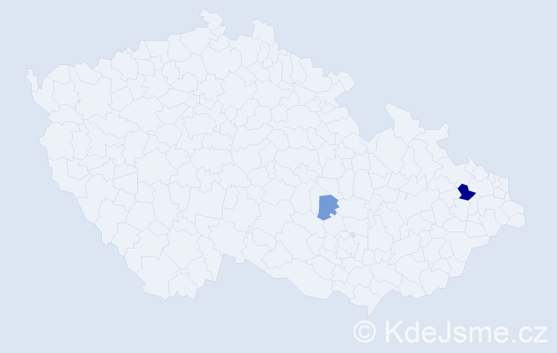 Příjmení: 'Renk', počet výskytů 5 v celé ČR