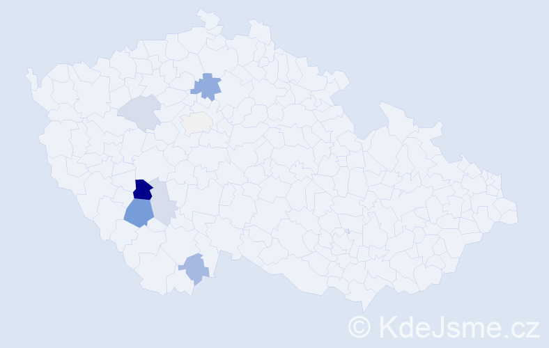 Příjmení: 'Harášková', počet výskytů 17 v celé ČR