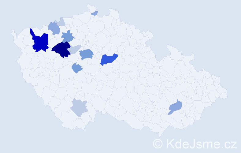 Příjmení: 'Urik', počet výskytů 43 v celé ČR