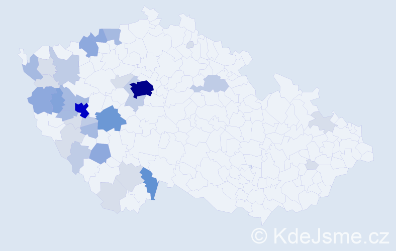 Příjmení: 'Šroub', počet výskytů 109 v celé ČR