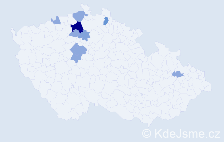 Příjmení: 'Gebler', počet výskytů 19 v celé ČR