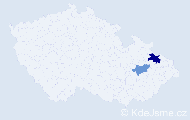 Příjmení: 'Piliariková', počet výskytů 3 v celé ČR