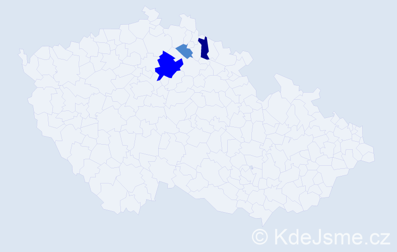 Příjmení: 'Lubiková', počet výskytů 6 v celé ČR