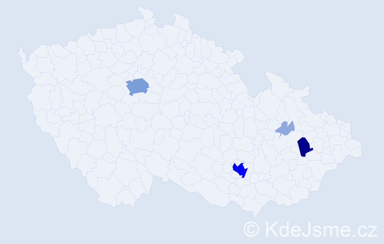 Příjmení: 'Nesvatbová', počet výskytů 15 v celé ČR