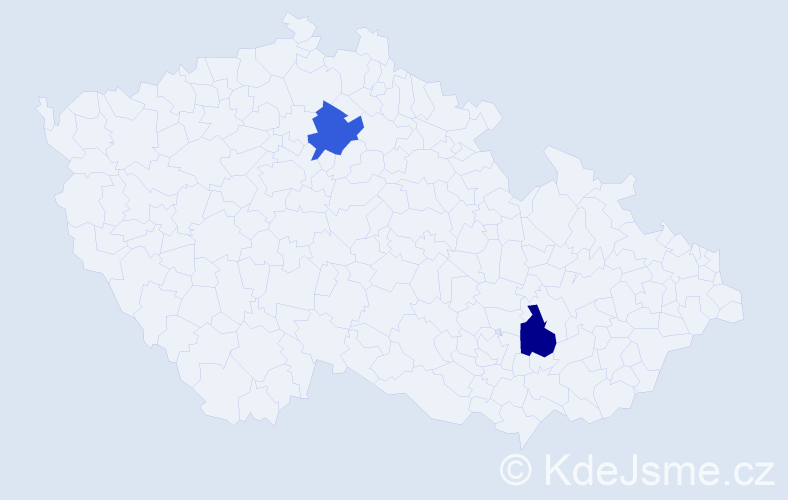 Příjmení: 'Rendvanská', počet výskytů 2 v celé ČR