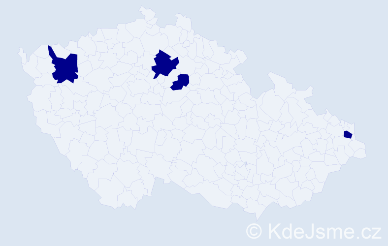 Příjmení: 'Specht', počet výskytů 4 v celé ČR