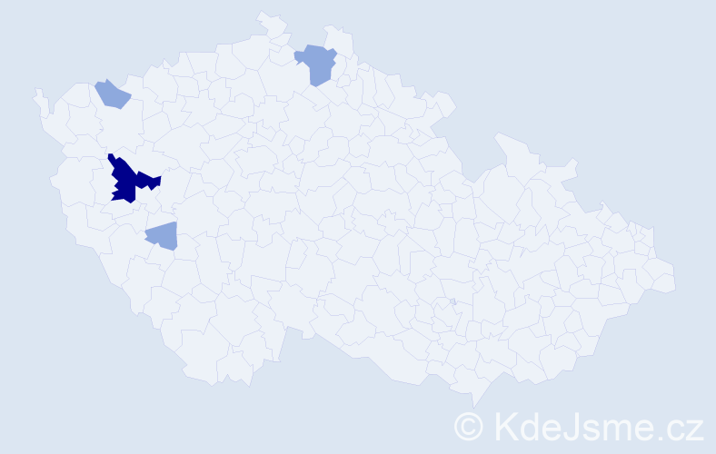 Příjmení: 'Zimmerhackl', počet výskytů 8 v celé ČR