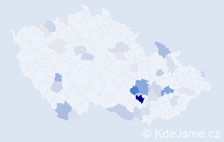 Příjmení: 'Doušková', počet výskytů 169 v celé ČR