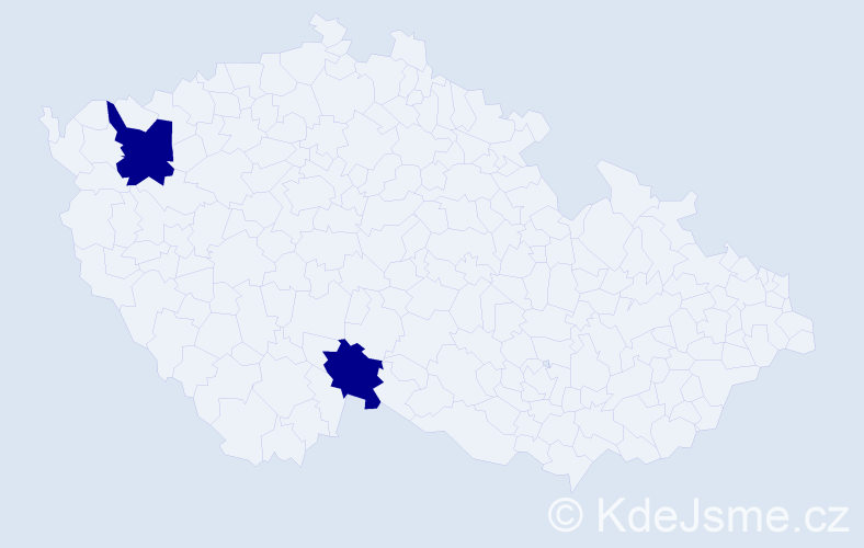 Příjmení: 'Daumann', počet výskytů 2 v celé ČR