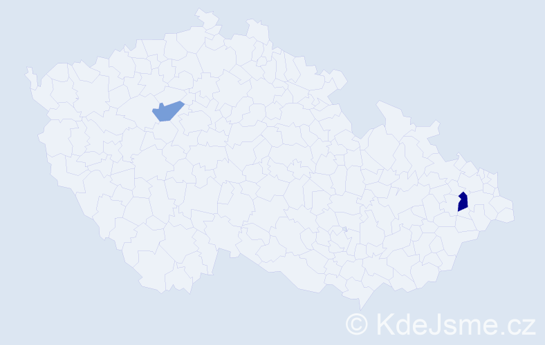 Příjmení: 'Buchtyar', počet výskytů 5 v celé ČR