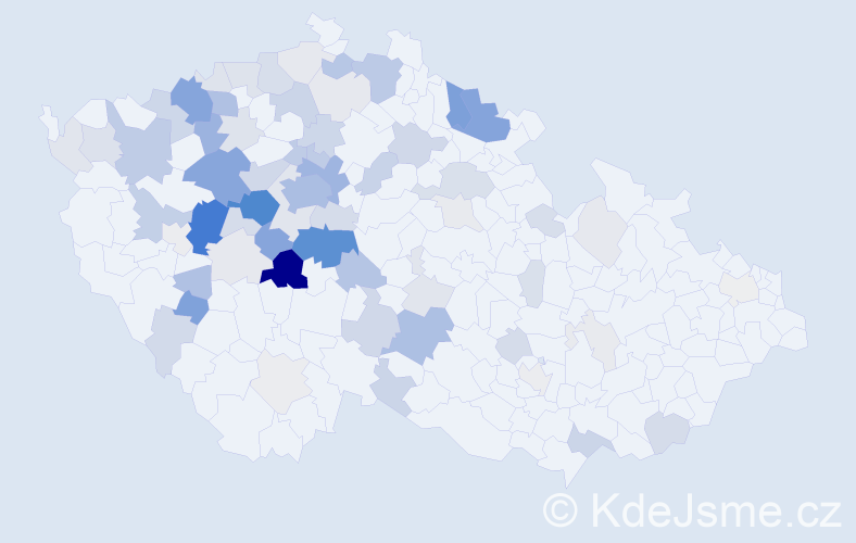 Příjmení: 'Kodet', počet výskytů 267 v celé ČR
