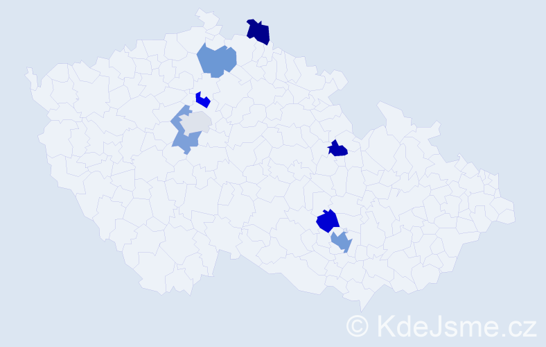 Příjmení: 'Polavková', počet výskytů 10 v celé ČR