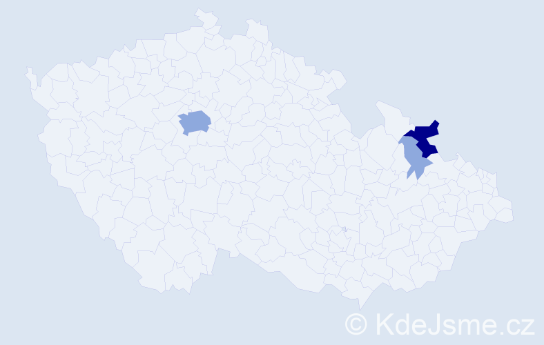 Příjmení: 'Cimeráková', počet výskytů 8 v celé ČR