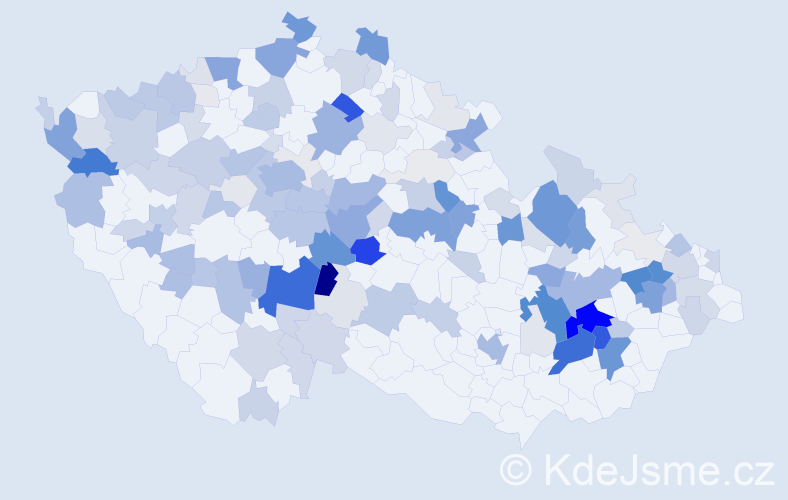 Příjmení: 'Křepelka', počet výskytů 544 v celé ČR