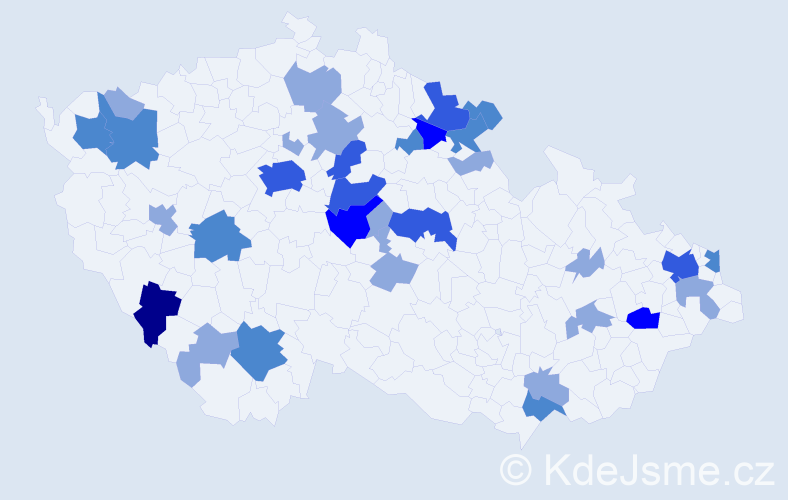 Příjmení: 'Zubajová', počet výskytů 66 v celé ČR
