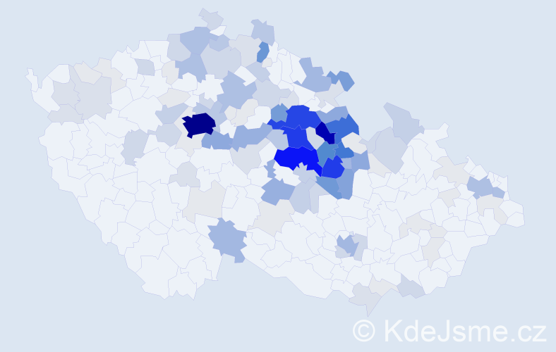 Příjmení: 'Sejkora', počet výskytů 569 v celé ČR