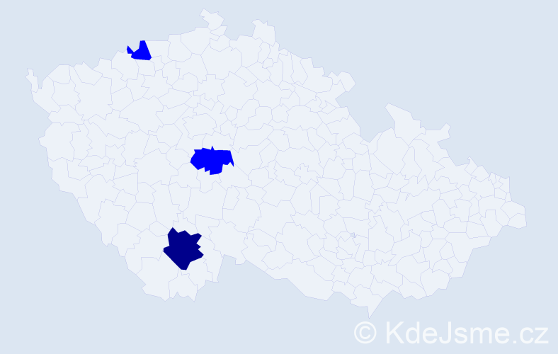 Příjmení: 'Seel', počet výskytů 4 v celé ČR