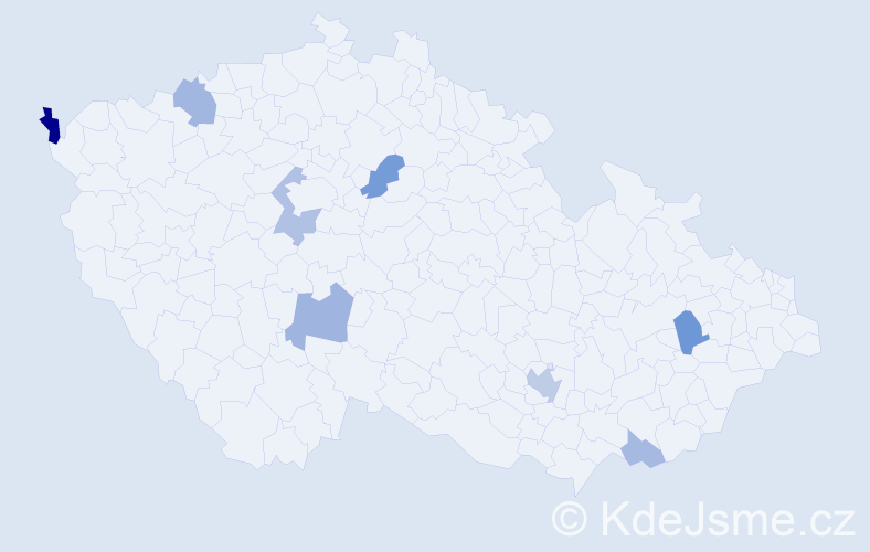 Příjmení: 'Kappler', počet výskytů 18 v celé ČR