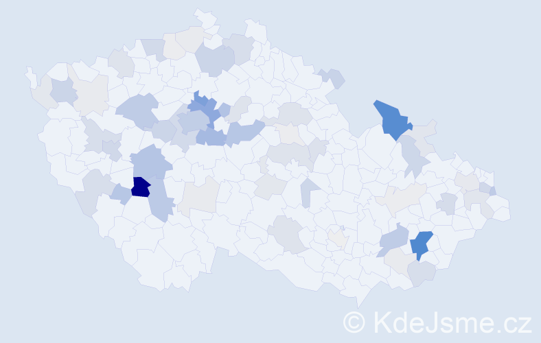 Příjmení: 'Dlabačová', počet výskytů 223 v celé ČR