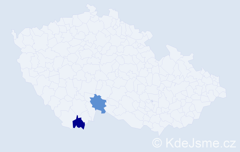 Příjmení: 'Lyebyedyev', počet výskytů 2 v celé ČR