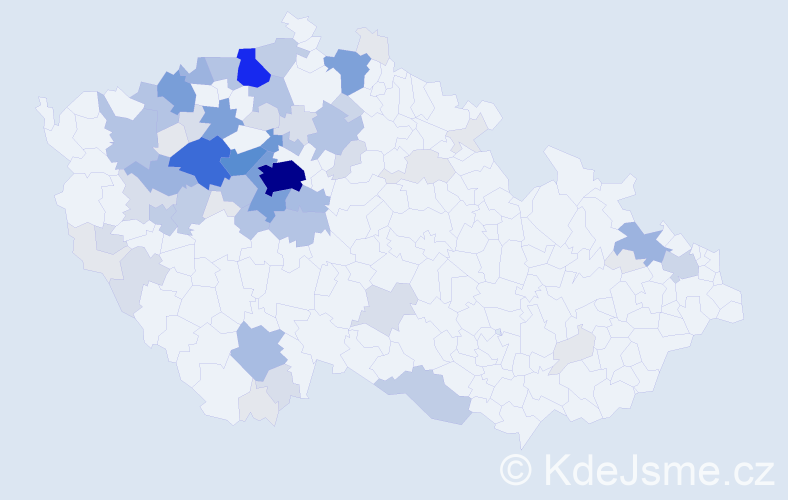 Příjmení: 'Helebrantová', počet výskytů 298 v celé ČR