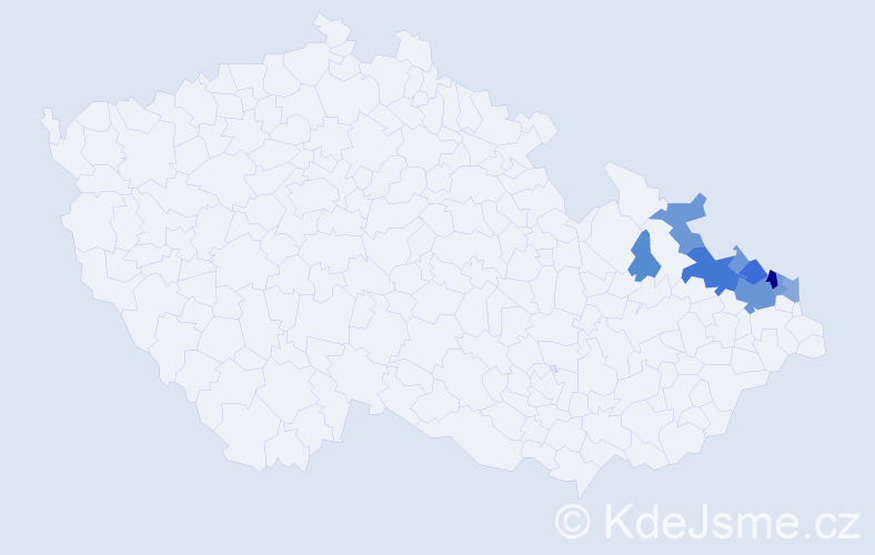 Příjmení: 'Malurek', počet výskytů 31 v celé ČR