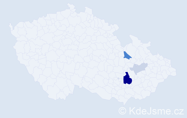 Příjmení: 'Veigler', počet výskytů 9 v celé ČR