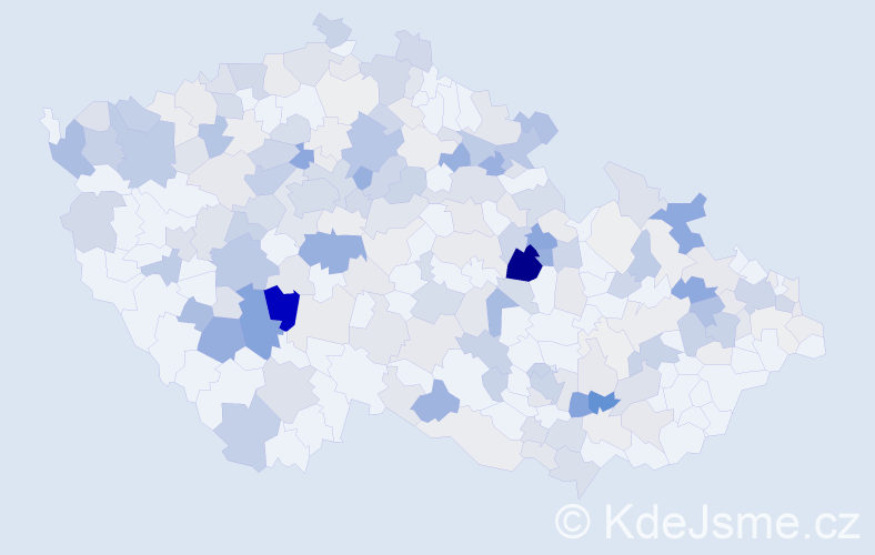 Příjmení: 'Kuchta', počet výskytů 772 v celé ČR