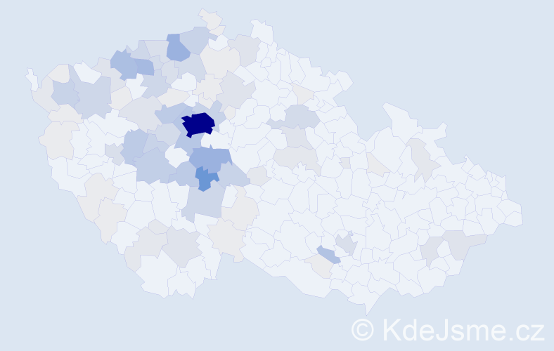 Příjmení: 'Budilová', počet výskytů 380 v celé ČR