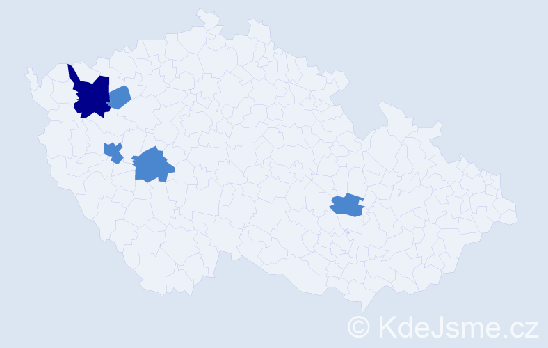 Příjmení: 'Pramuková', počet výskytů 7 v celé ČR