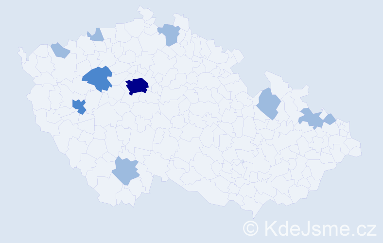 Příjmení: 'Khuc', počet výskytů 15 v celé ČR