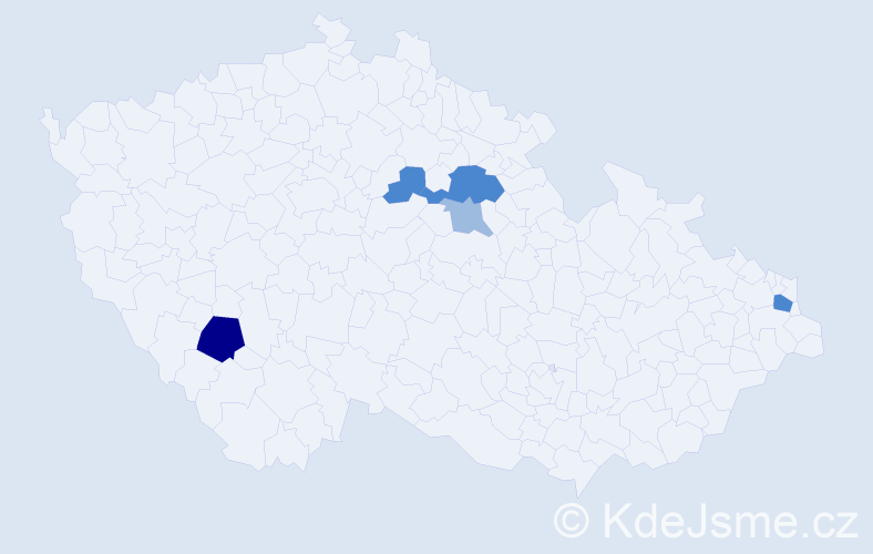 Příjmení: 'Matuská', počet výskytů 11 v celé ČR
