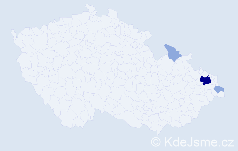 Příjmení: 'Godfrydová', počet výskytů 7 v celé ČR