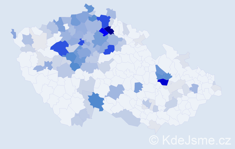 Příjmení: 'Knobloch', počet výskytů 485 v celé ČR
