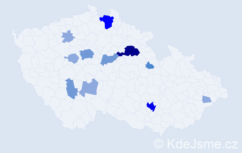 Příjmení: 'Hellmannová', počet výskytů 28 v celé ČR